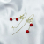 Red Pearl Earrings for Women 2020 New 925 Sterling Silver Korean Elegant Elegant Long Tassel Earrings