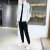 Sports Suit Men's Running Sportswear 2021 New Spring Student Two-Piece Suit Sweatshirt Striped Casual Wear