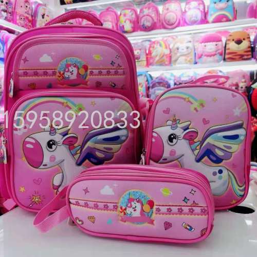 schoolbag backpack cartoon bag backpack 3d bag children bag student bag gift bag trolley bag