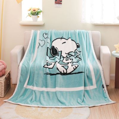 Snoory Snoopy Flannel Blanket Duvet Winter Thick Lambskin Blanket Nap Blanket Coral Fleece Blanket