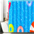 Summer Cool Swimming Ring Digital Printing Waterproof Shower Curtain Floor Mat Toilet Mat Shower Curtain Four-Piece Foot Mat Cross-Border