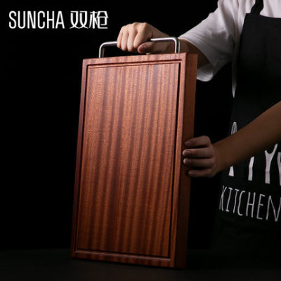 Suncha Ebony Chopping Board Whole Wood Kitchen Chopping Board Knife Board Mildew-Proof Solid Wood Cutting Board