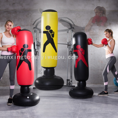 Factory Direct Sales Inflatable Fitness Boxing Column PVC Thickened Tumbler Fight Column Vent Toy Decompression 1.6 M