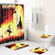 Cross-Border New Halloween Printing Shower Curtain Floor Mat Four-Piece Set Bathroom Mat Set Partition Curtain Amazon 