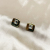 Design Sense Geometric Ear Studs 2021 New Trendy Niche Micro Inlaid Sparking Zirconium Earrings for Women Simple and Compact Graceful Earrings