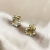 925 Silver Stud Bow Pearl Stud Earrings Light Luxury High Sense Petite Earrings Simple Ins Earrings Ear Clips without Pierced Ears