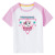 TOM Talking Tom Cat 2021 Summer New Children's Clothing Cartoon Printed T-shirt Color Matching Raglan Girl Short-Sleeve round-Collar Shirt