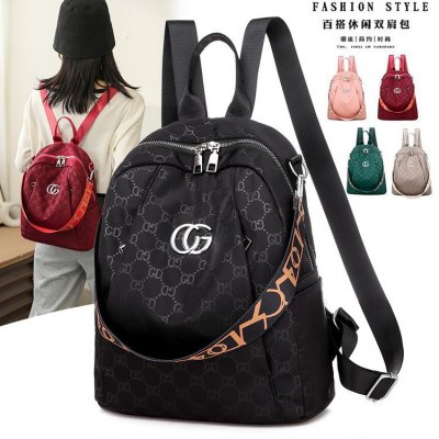 Korean Style All-Matching Trendy Women's Bag 2021 New Oxford Cloth Backpack Large Capacity Fresh Travel Student Schoolbag