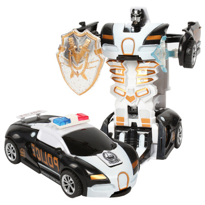 Children's Toy Transformers Toys Inertia Impact Deformation Robot Car Model Toy Supply Wholesale