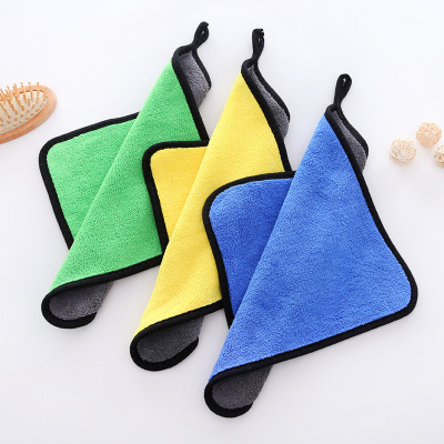 Daily Wholesale Car Wash Towel Composite AB Surface Two-Color Coral Fleece Car Cleaning Cloth Thickened Car Wash Waxing Towel for Wiping Cars