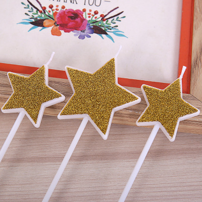 Five-Pointed Star Birthday Candle Creative Birthday Cake Decoration Candle Wholesale