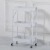 Installation-Free Foldable Cart Storage Rack Three-Layer Floor Mobile Living Room Side Table Bedroom Kitchen Storage with Wheels