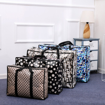 Moving Bag Thicken Non-Woven Fabric Portable Woven Bag Moving Packing Bag Cotton Quilt Buggy Bag Luggage Bag Large Bag