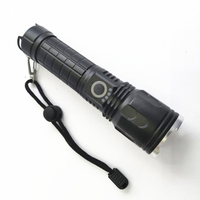 New P50 High-Power Aluminum Alloy Strong Light Flashlight USB Rechargeable Zoom Flashlight Tube