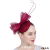 Creative Bowknot Ostrich Rod Wine Red Billycock High-End Ladies Personal Photo Import Cambric Hairware