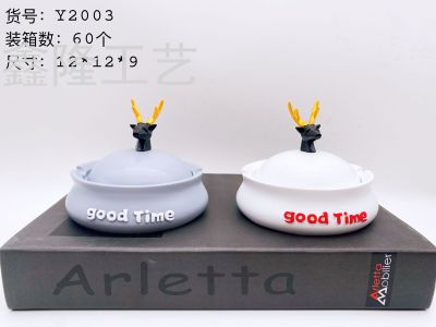 INS Style Ashtray Internet Celebrity Living Room Trend with Lid Prevent Fly Ash Creative Personality Ashtray