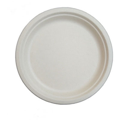 9-Inch Sugar Cane Pulp Tableware round Plate Disposable Degradable Environmentally Friendly Disposable Tableware
