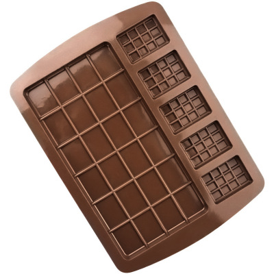 Sanjie in Stock Wholesale Silicone Chocolate Chip DIY Chocolate Block Waffle Mold Ice Cube Ice Tray Ice Cube Mold