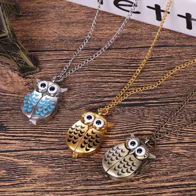 Creative Cute Owl Gadget Pocket Watch Pendant Watch Children Student Recognition Time Sharp Tool Gift Gift