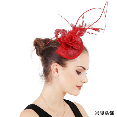 Exquisite Handmade Catwalk Show Hair Accessories Imported Cambric Material European and American Style Ball Headdress Bridal Accessories