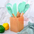 Silicone 7-Piece Kitchen Ware Set Silicone Wooden Handle Baking Kitchenware Set Kitchen Home Cooking Spatula Set