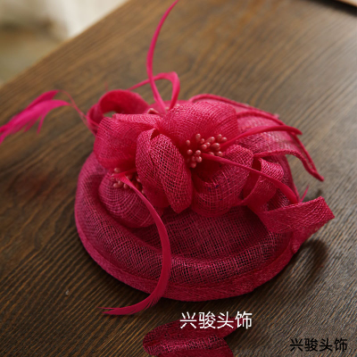 Personal Photo Feather Headwear Bride Cambric Hairware Barrettes Foreign Trade First-Hand Supply