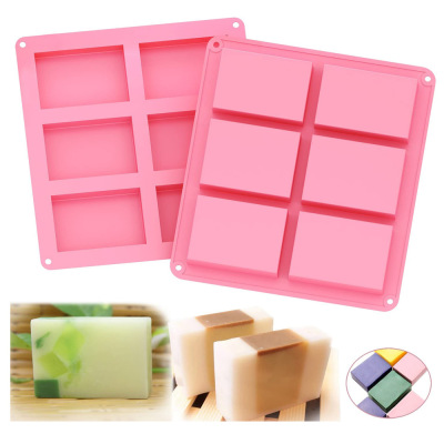 Cross-Border Hot Selling 6-Piece Square Silicone Cake Mold Household Chocolate Mousse Pudding Handmade Soap Baking Mold