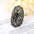 Retro Index Finger Ring Niche Exaggerated and Personalized Fashion Fashionmonger Hollow Full Diamond Ethnic Style Distressed Accessories Ring Female