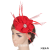 Red High-End British Afternoon Tea Hat Dinner Girl's Cap Bridal Wedding Headdress Black Studio Photography Hair Accessories