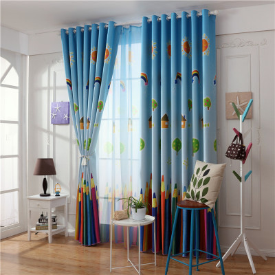 Factory Direct Sales Full Shade Cloth Curtain Printed Cloth Taobao Tmall Hot Sale Support Zero Cut Pencil