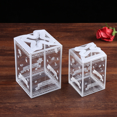 Factory Customized Exquisite Environmental Protection Christmas Gift Plastic Folding Box Creative Transparent Candy Gift PVC Packaging Box