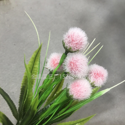 Dandelion Artificial Flowers Plastic Fake Flowers for Home Party Wedding Decoration Green Real Touch Artificial Plants