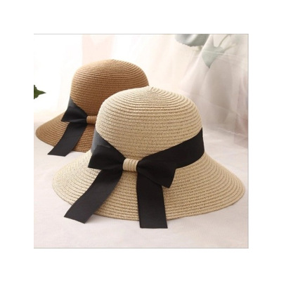Straw Hat Female Summer Small Fresh Bowler Hat Female British Style Youth Foldable Korean Sun Hat Big Brim Sun Hat