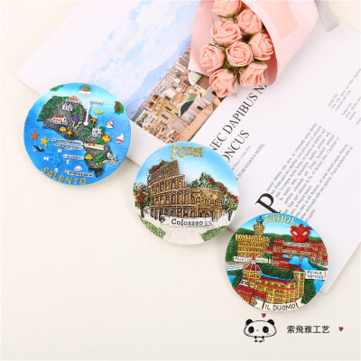 Resin Tourist Souvenir European Style Decoration Magnetic Sticker Home Refridgerator Magnets