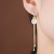 Korean Style Cool Style Long Letter D Earrings Female 925 Silver Needle New Trendy Temperament Opal Tassel Earrings