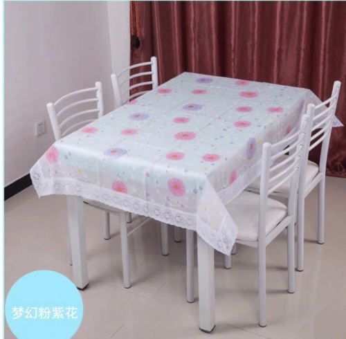 european-style pastoral pvc lace tablecloth waterproof disposable table cloth table cloth oil-proof table mat