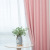 Internet Celebrity Modern Minimalist Island Linen Pink Curtain Living Room Bedroom Solid Color Shading Curtain Customized in Stock Wholesale