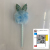 South Korea Stationery Creative Colorful Gold Powder Rabbit Ear Fuzzy Ball Hanging Pen Colorful Hair Ball Pendant Ballpoint Pen Prize