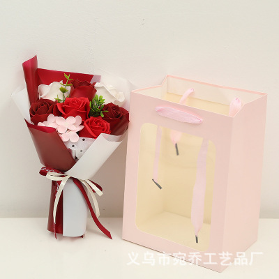 Cross-Border Mother's Day 520 Qixi Teacher's Day Wedding Birthday Soap Rose for Girls Creative Gift