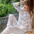 2021 New Korean Style Satin Pajamas Artificial Silk Spring and Summer Pure Color Ice Silk Ladies Two-Piece Set Homewear