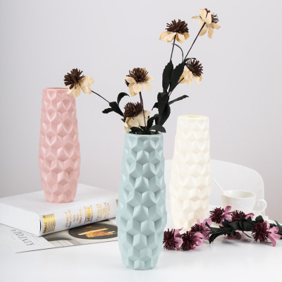 New Small Fresh Artificial Plastic Vase Drop-Resistant PE Vase Nordic Simple Vase Indoor Living Room Vase