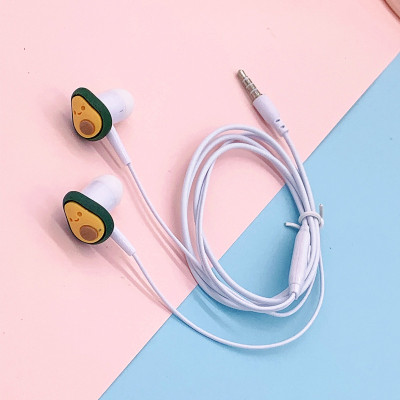 JHL Fruit Series Cartoon Resin in-Ear Small Earphone Stereo High Volume Voice Call with Microphone.