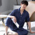 One Wholesale Ice Silk Pajamas Men's Summer Young Men's Silk-like Thin plus-Sized Large Size Silk Homewear Suit
