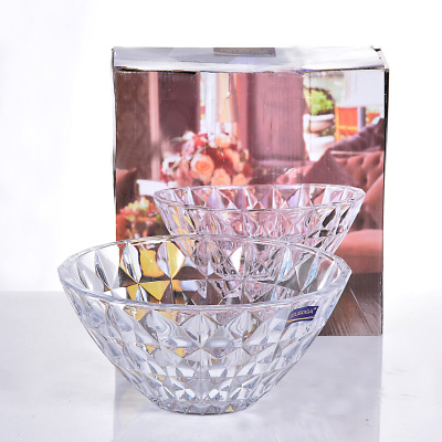 Glass Fruit Plate Living Room Coffee Table Household Crystal Salad Bowl Nordic Style Creative Modern Fruit Basin