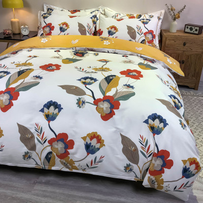 Cotton Twill Four-Piece Set Pure Cotton Bed Sheet Duvet Cover Bedding Factory Gift Wholesale WeChat Live Delivery