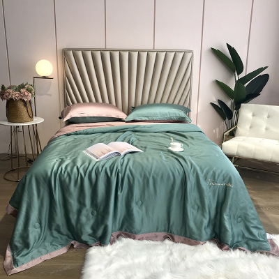 Spring and Summer Simple Luxury Series 60S Austrian Lanjing Tencel Summer Duvet Double-Sided Silky Simple Tencel Airable Cover Quilt