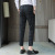 Summer Casual Men's Trousers Cropped Men's Casual Pants Ankle-Tied Trendy Pants Ice Silk Business Slim Fit Small Suit Pants Thin