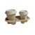 Disposable Degradable 2-compartment Sugar Cane Paper Pulp Saucer Take out Take Away Outdoor Coffee Milk Tea Cup Holder