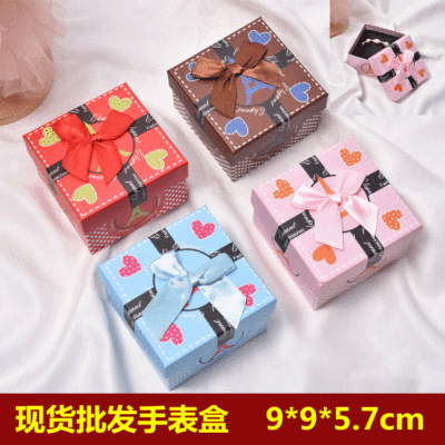 Hot Selling Bow Watch Box Wristband Bracelet Display Box Color Printing Tiandigai Children's Watch Box