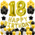 Birthday Balloon Set Black Gold Party Atmosphere Background Wall Decoration Balloon holiday supply